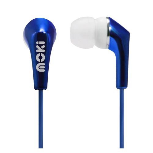 Moki Metallics Wired Earphones Blue