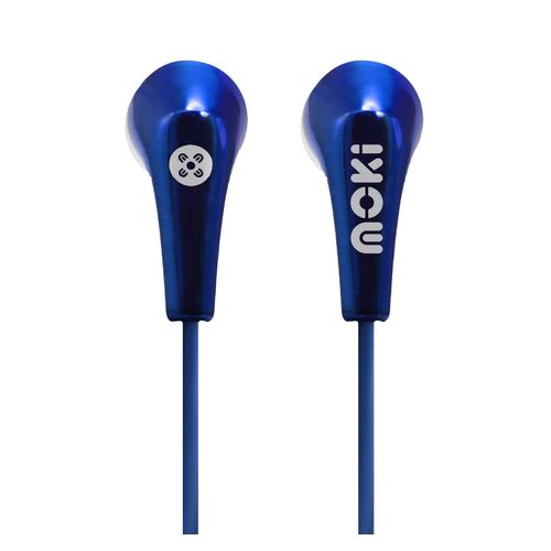 Moki Metallics Wired Earphones Blue