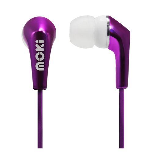 Moki Metallics Wired Earphones Pink
