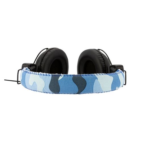 Moki Camo Wired Headphones + Inline Microphone Blue