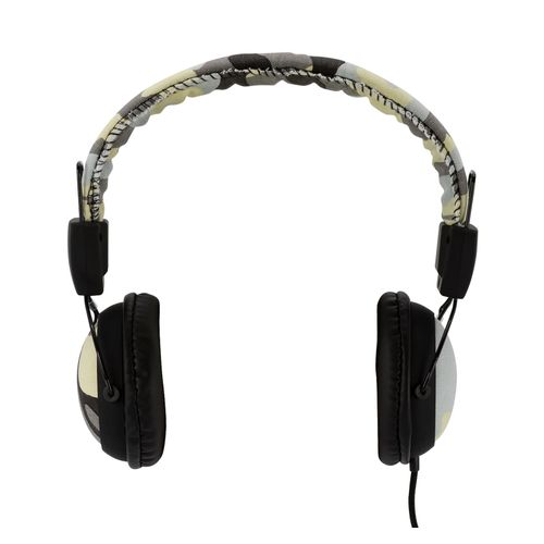 Moki Camo Wired Headphones + Inline Microphone Grey