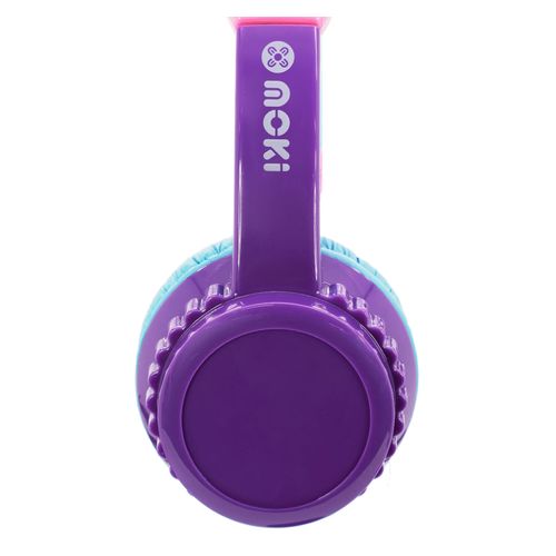 Moki PlaySafe Volume Limited Wireless Headphones Purple/Aqua