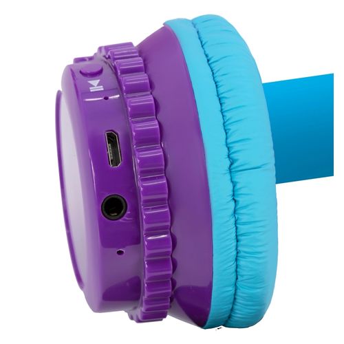 Moki PlaySafe Volume Limited Wireless Headphones Purple/Aqua