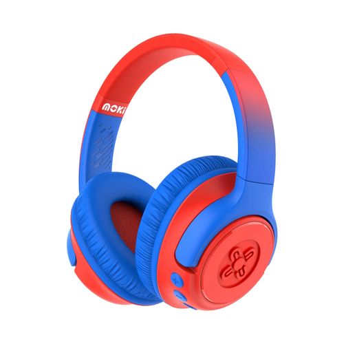 Moki Mixi Volume Limited Wireless Headphones Blue/Red