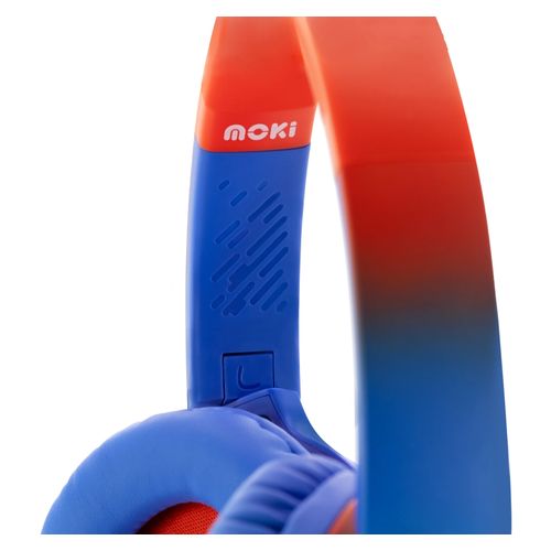 Moki Mixi Volume Limited Wireless Headphones Blue/Red
