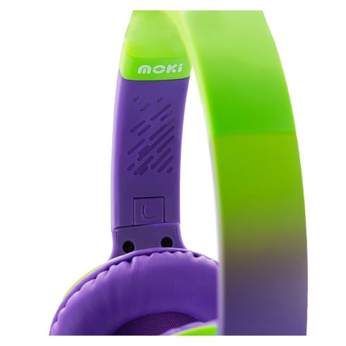 Moki Mixi Volume Limited Wireless Headphones Green/Purple