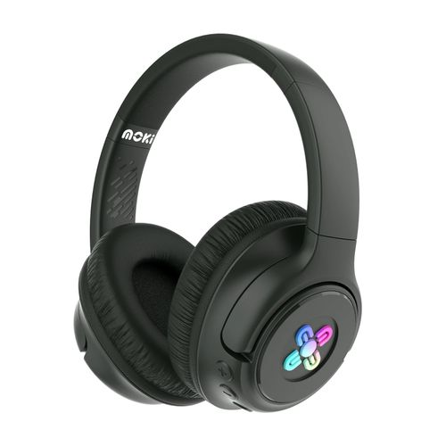 Moki Mixi LED Volume Limited Wireless Headphones Black