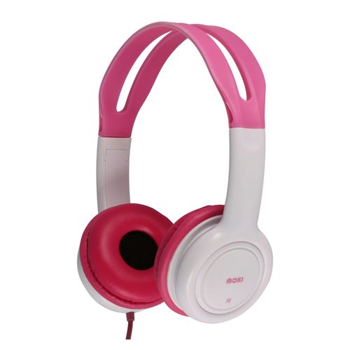 Moki Volume Limited Headphones For Kids Pink