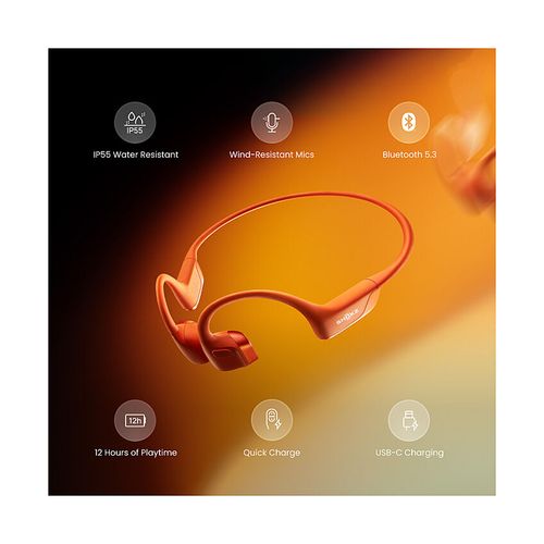 Shokz OpenRun Pro 2 Wireless Headphone Standard Orange
