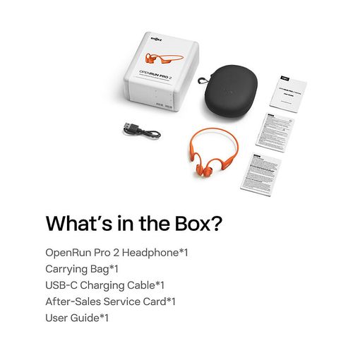 Shokz OpenRun Pro 2 Wireless Headphone Standard Orange