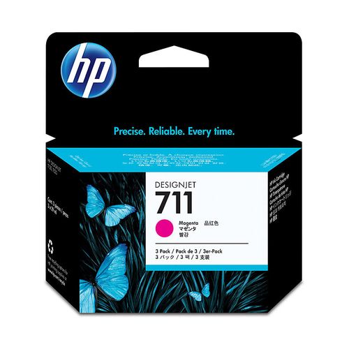 HP 711 Ink Cartridge 29mL 3 Pack Magenta