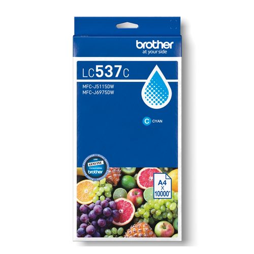 Brother LC-537 Cyan Ink Cartridge 10,000 pages