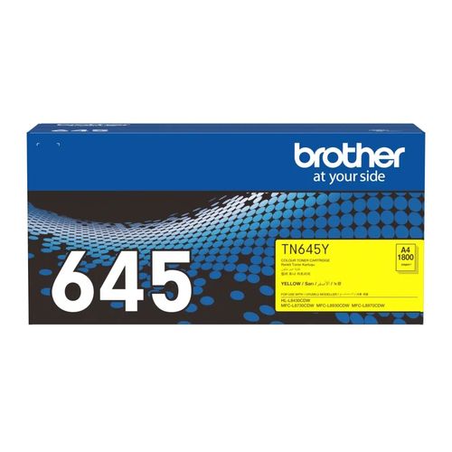 Brother TN-645Y Genuine Yellow Standard Yield Toner Cartridge