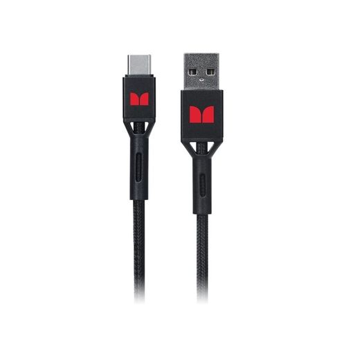 Monster Cable 2M Usb-C to Usb-A Braided Black