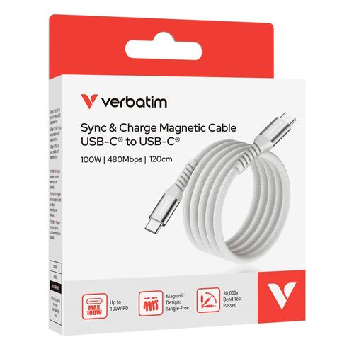 Verbatim Sync & Charge USB-C to USB-C 100W Magnetic Cable