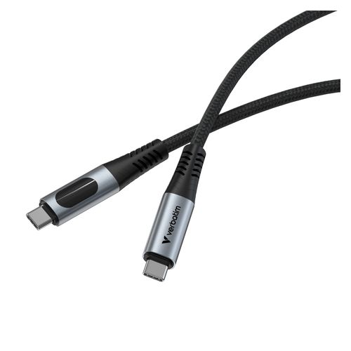Verbatim Sync & Charge USB-C to USB-C 240W Cable with LED Display 1.2m
