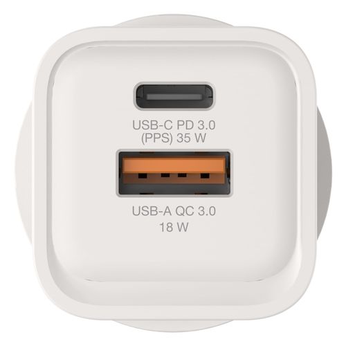 Verbatim Charger USB GaN 35W 1 USB-C + 1 USB-A White