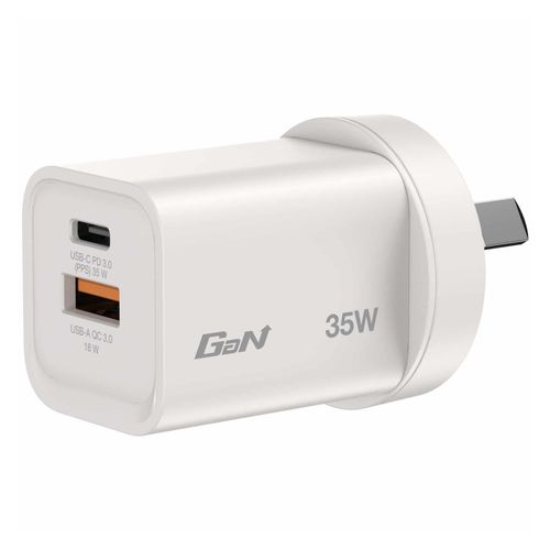 Verbatim Charger USB GaN 35W 1 USB-C + 1 USB-A White