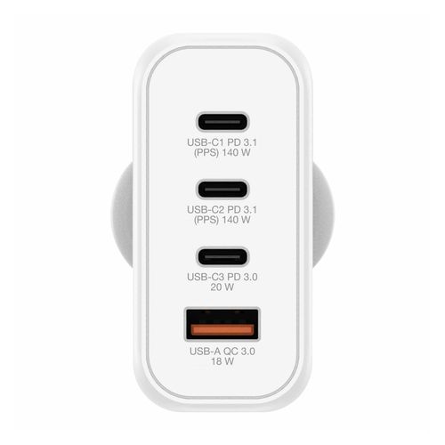 Verbatim Charger USB GaN 140W 3 USB-C + 1 USB-A White