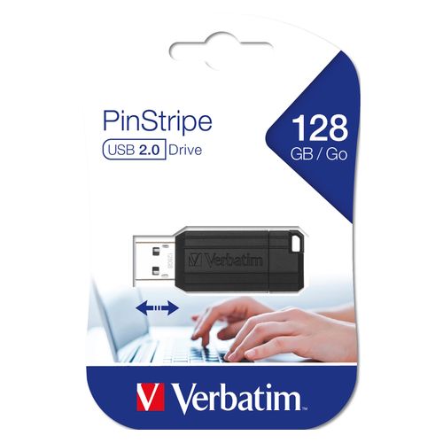 Verbatim Store And Go Usb Flash Drive 128gb Pinstripe