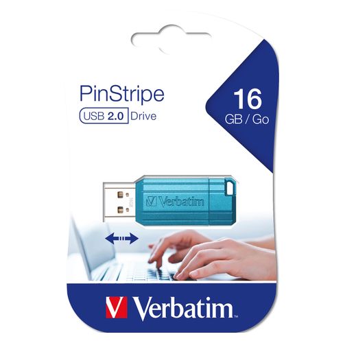 Verbatim Store And Go Usb Flash Drive 16gb Pinstripe Blue