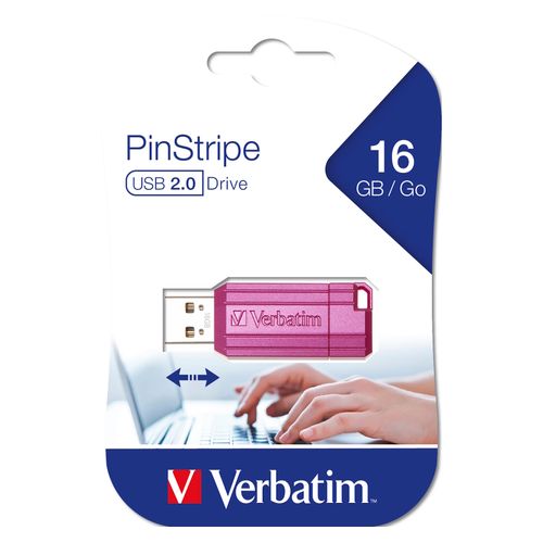 Verbatim Store And Go Usb Flash Drive 16gb Pinstripe Pink