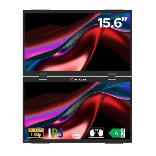 Verbatim Dual Portable Monitor 15.6'