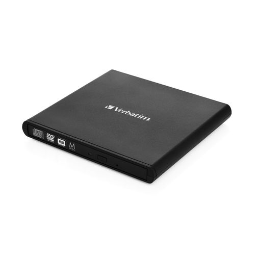Verbatim CD/DVD Writer External Slimline Mobile Usb 2.0 Black