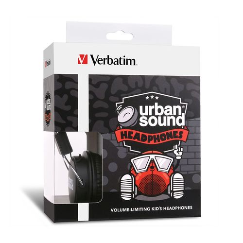 Verbatim Urban Sound Headphones Kids Volume Limited Black