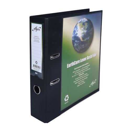 Earthcare Insert Lever Arch File A4 Black