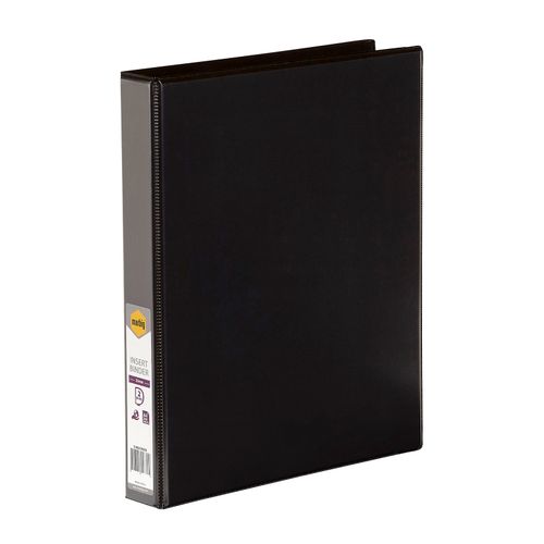 Marbig Clearview Insert Ring Binder A4 25mm 2d Black