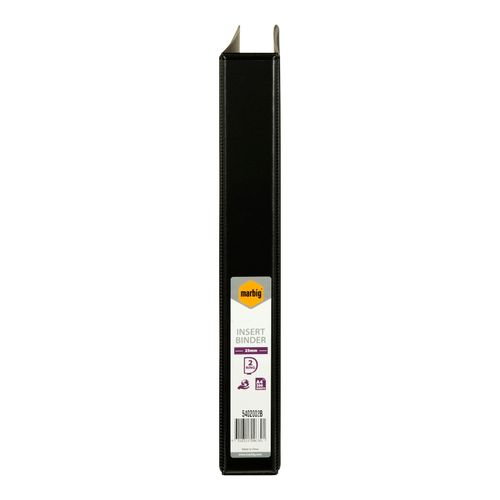 Marbig Clearview Insert Ring Binder A4 25mm 2d Black