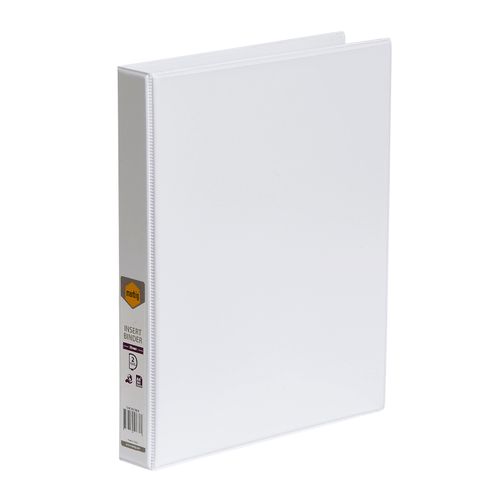 Marbig Clearview Insert Ring Binder A4 25mm 2d White