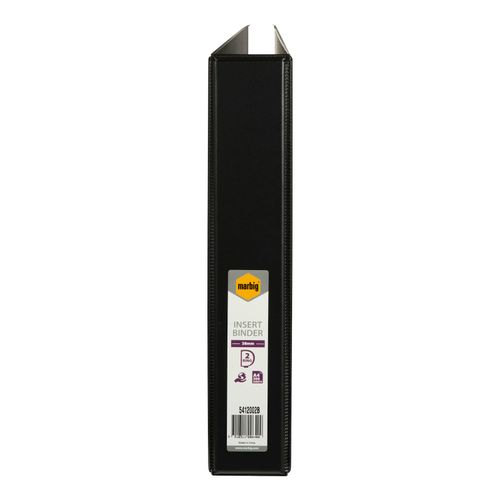 Marbig Clearview Insert Ring Binder A4 38mm 2d Black