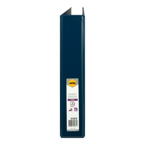 Marbig Clearview Insert Ring Binder A4 38mm 2d Blue