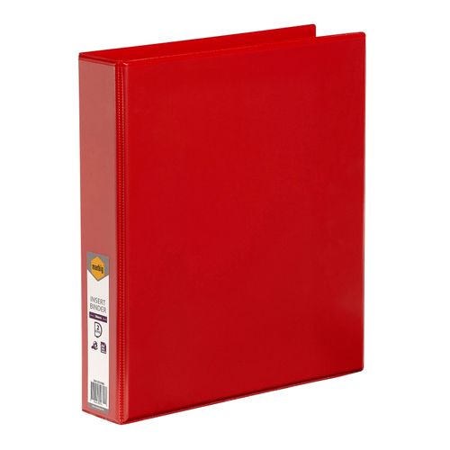 Marbig Clearview Insert Ring Binder A4 38mm 2d Red