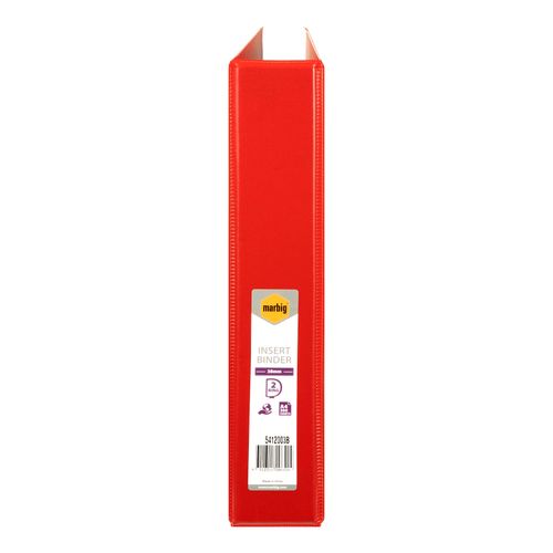 Marbig Clearview Insert Ring Binder A4 38mm 2d Red
