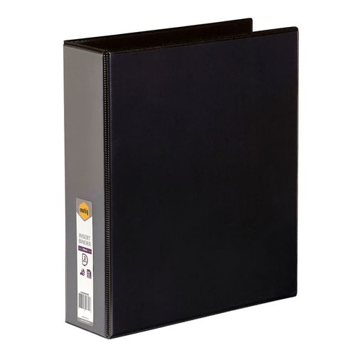 Marbig Clearview Insert Ring Binder A4 50mm 2d Black
