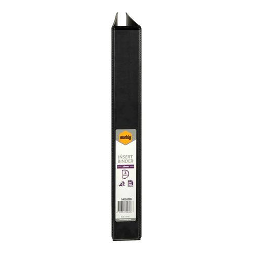 Marbig Clearview Insert Ring Binder A4 25mm 3d Black
