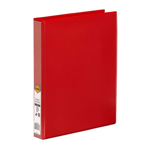 Marbig Clearview Insert Ring Binder A4 25mm 3d Red