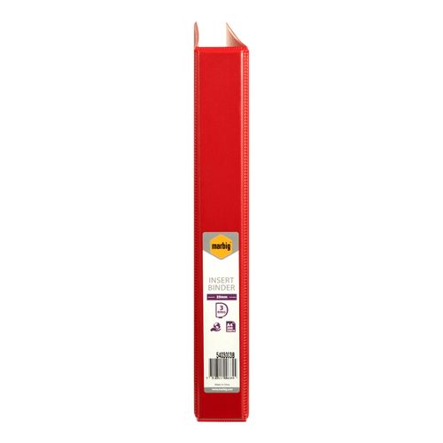Marbig Clearview Insert Ring Binder A4 25mm 3d Red