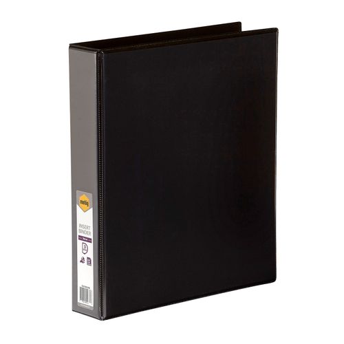 Marbig Clearview Insert Ring Binder A4 38mm 3d Black