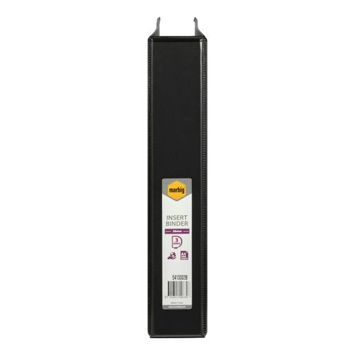 Marbig Clearview Insert Ring Binder A4 38mm 3d Black