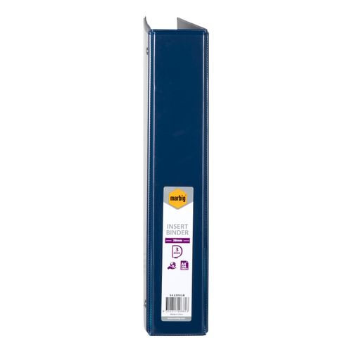 Marbig Clearview Insert Ring Binder A4 38mm 3d Blue