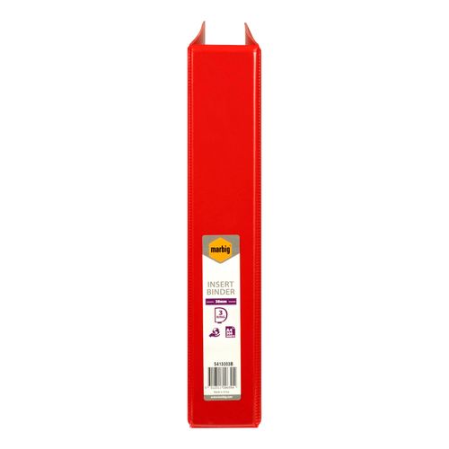 Marbig Clearview Insert Ring Binder A4 38mm 3d Red