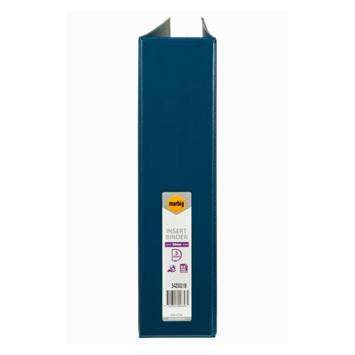 Marbig Clearview Insert Ring Binder A4 50mm 3d Blue