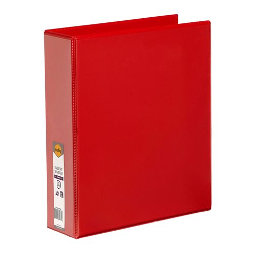 Marbig Clearview Insert Ring Binder A4 50mm 3d Red