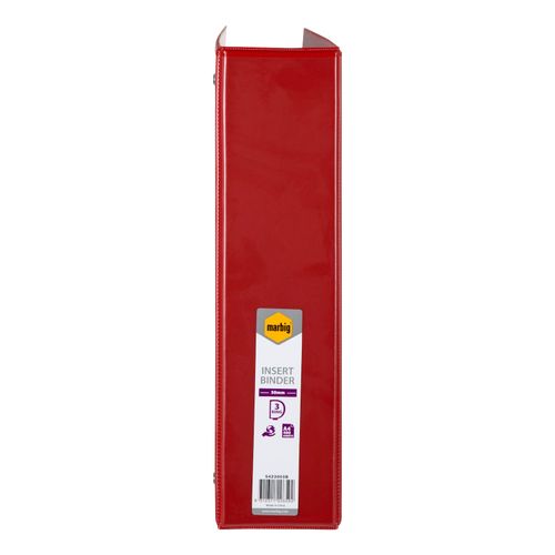 Marbig Clearview Insert Ring Binder A4 50mm 3d Red