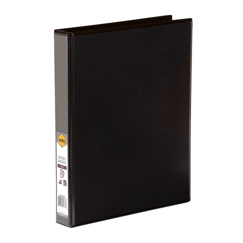 Marbig Clearview Insert Ring Binder A4 25mm 4d Black