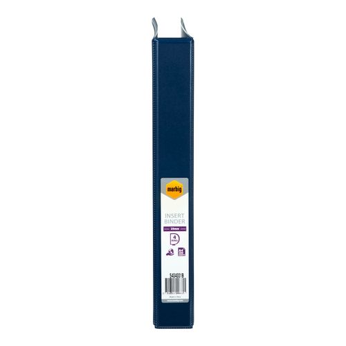 Marbig Clearview Insert Ring Binder A4 25mm 4d Blue